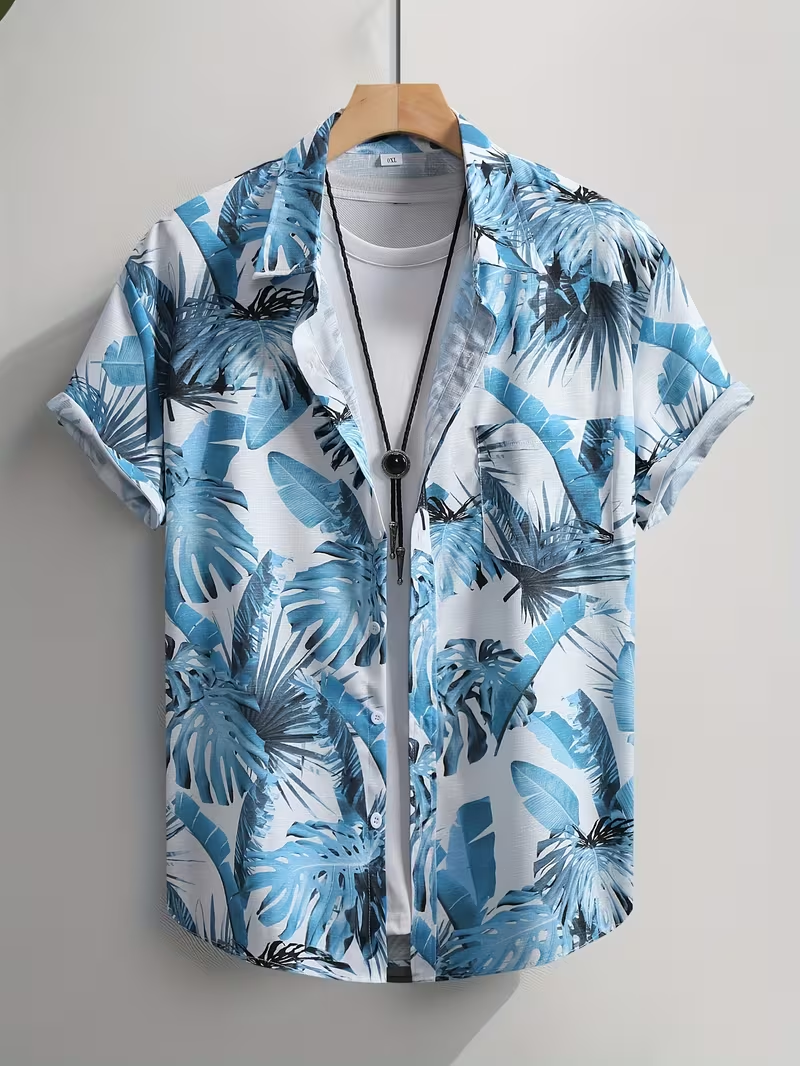 Men’s Bamboo Rayon Digital Print T-Shirt – Soft Breathable Short Sleeve Tee | Plus Size