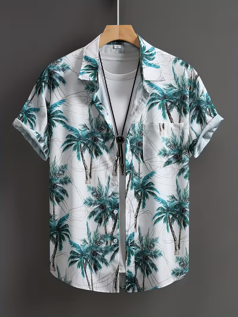 Men’s Bamboo Rayon Digital Print T-Shirt – Soft Breathable Short Sleeve Tee | Plus Size