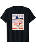Brazil Rio Airlines Retro Vintage T-Shirt – Casual Aviation Graphic Tee | Plus Size