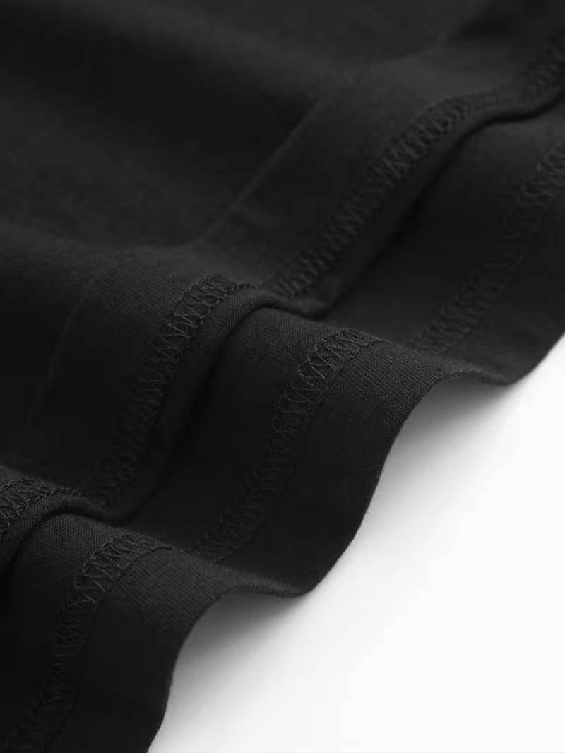 Men’s Black Breathable T-Shirt – Plus Size Casual Short Sleeve Tee