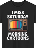 80s Nostalgic Saturday Morning Cartoon T-Shirt – Retro TV Show Print Plus Size Tee